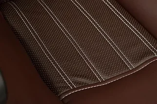 Кресло OXFORD хром кож/зам, коричневый/коричневый перфорированный, 36-36/36-36/06, фото 3