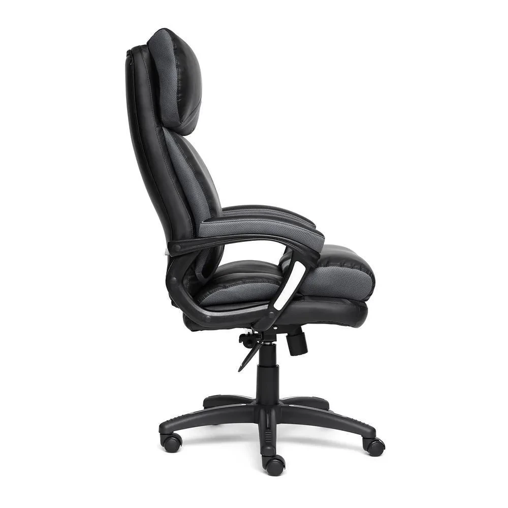 Кресло DUKE кож/зам/ткань, черный/серый, 36-6/12 - фото 2 - id-p107733893