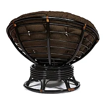 Кресло-качалка "PAPASAN" w 23/01 B / с подушкой / Antique brown (античный черно-коричневый), ткань Коричневый,, фото 2