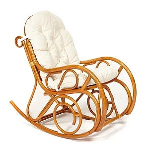 Кресло-качалка MILANO (разборная) / без подушки / ротанг top quality, 58x136x103 см, Cognac (коньяк)