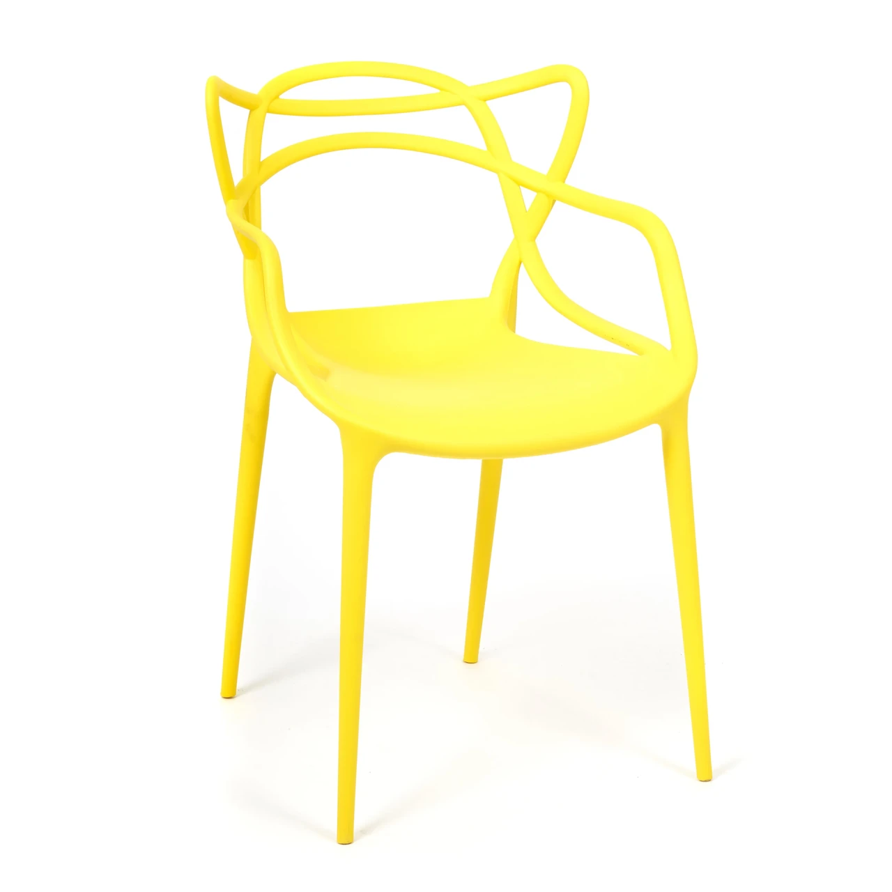Стул Cat Chair (mod. 028) пластик, 54,5*56*84см, желтый, 037 - фото 1 - id-p107735167