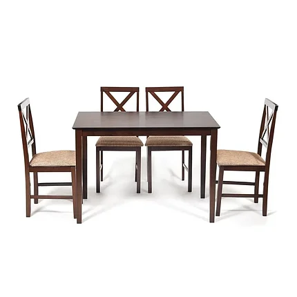 Обеденный комплект Хадсон (стол + 4 стула)/ Hudson Dining Set дерево гевея/мдф, стол: 110х70х75см / стул:, фото 1