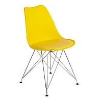 Стул TULIP IRON CHAIR (mod.EC-123) металл/пластик, 54,5*48*83,5см, желтый