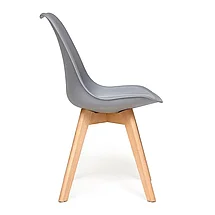 Стул TULIP (mod. 73) дерево/пластик/ПУ, 48.5*52.5*83cм, серый, фото 3