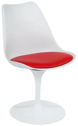 Стул Tulip Fashin Chair 55*48*81 см белый с красным, фото 1