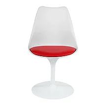 Стул Tulip Fashin Chair 55*48*81 см белый с красным, фото 3