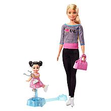 Barbie Игровой набор "Тренер по фигурному катанию", Кукла Барби с малышкой