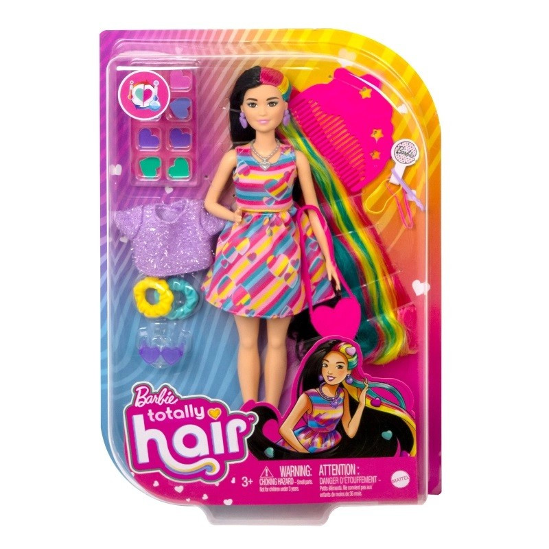 Barbie Totally Hair Кукла Барби в стиле сердца с длинными волосами, HCM90 - фото 1 - id-p104952375