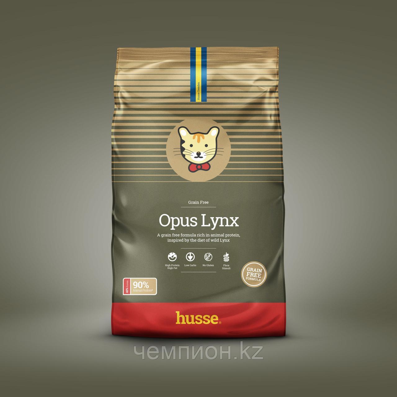 471615 HUSSE OPUS LYNX, сухой беззерновой корм для кошек, уп.7кг