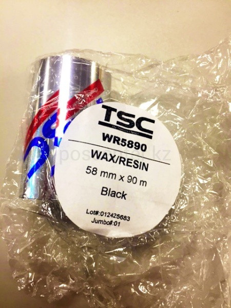 Риббоны TSC WAX/RESIN 58мм x 90м (WR5890) втулка 0.5'', без втулки, намотка OUT - фото 1 - id-p106695215
