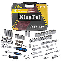 Kingtul Набор инструментов 94 предмета 1/2'', 1/4'' (6гр.)(4-32мм) KINGTUL KT-94 2068