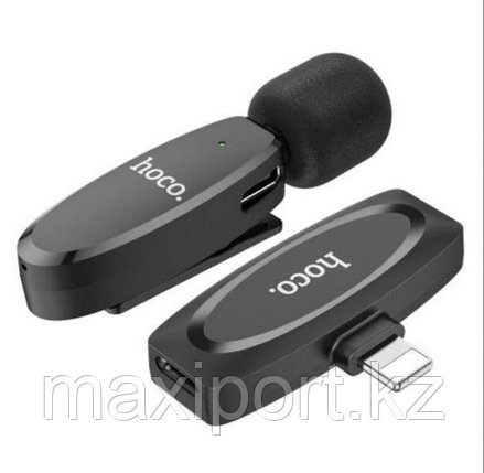Беспроводной петличный микрофон Hoco L15 для iPhone как на телевидении, фото 2