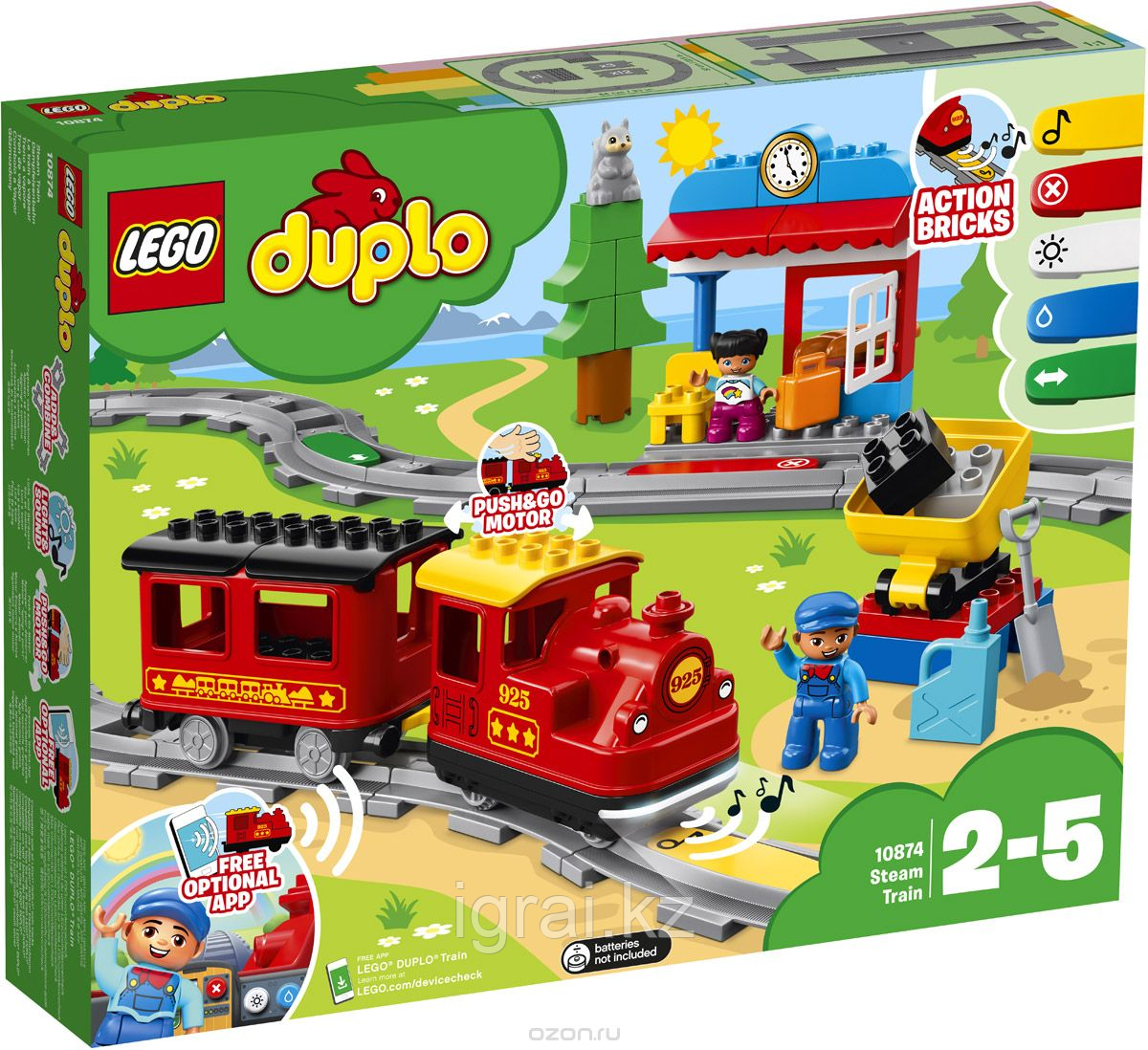 Lego 10874 Дупло Поезд на паровой тяге - фото 1 - id-p107759757