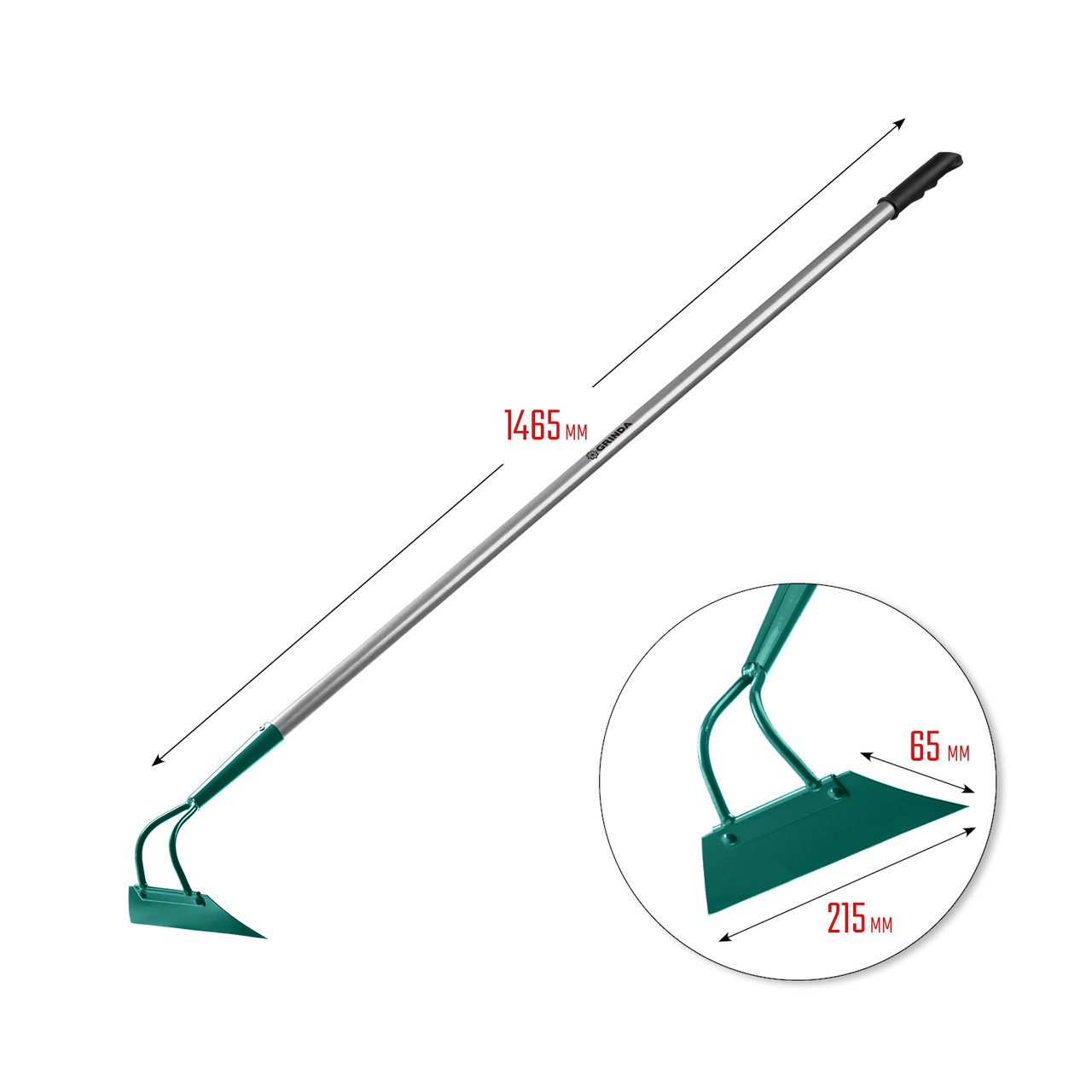 Мотыга с трапецевидным профилем, GRINDA, PROLine 215 мм ширина (39595)