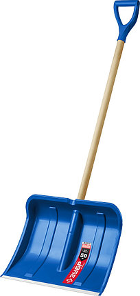 Лопата снеговая ЗУБР, 500 мм, пластиковая с алюм. планкой, деревянный черенок, АЛЯСКА (39923_z01), фото 2