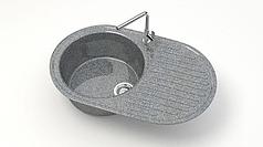 Мойка глян. Наоми Z11Q8 (темн.сер)  Granit MARR BERGG lab.  ***