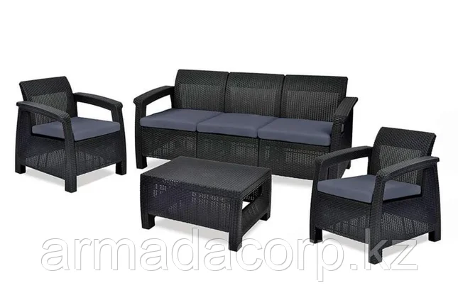 Комплект мебели Corfu Triple Set, серый, фото 1