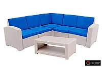 B:Rattan Комплект мебели Rattan Premium Corner, серый