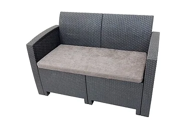 Диван двухместный Arizona, антрацит (2-х местная подушка)