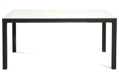 Стол уличный со стеклом Samoa 1600*940мм, антрацит