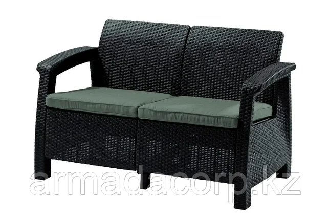 Диван двух местный Corfu Russia Love Seat , графит, фото 1