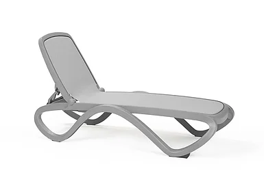 Шезлонг Nardi Omega без подлокотников, серый