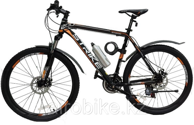Велосипед Strike GT200 26 2020 19 чёрный-оранжевый