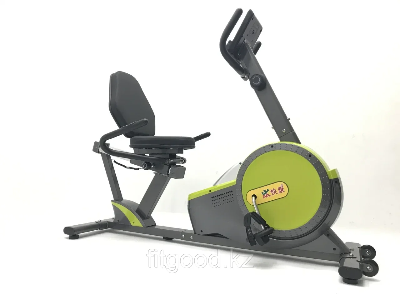 Горизонтальный Велотренажер Магнитный Hop-Sport Зеленый - фото 3 - id-p107762947