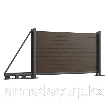 Ворота откатные для модульных ограждений, фото 1