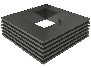 HILST Крышка нижняя (юбка) для алюм. столба HILST, 100*100мм, серый