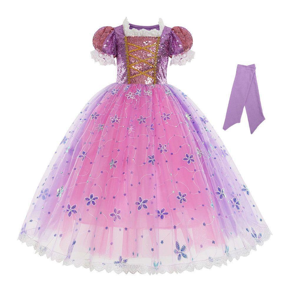 Платье Принцессы Рапунцель с перчатками
