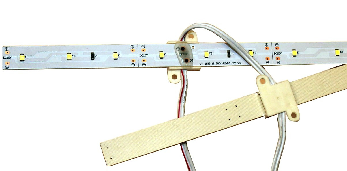 Линейка светодиодная для коробов 1X 2835 36/0,5м 15мм, 12V, 0,5м, БЕЛАЯ 10000K IP20