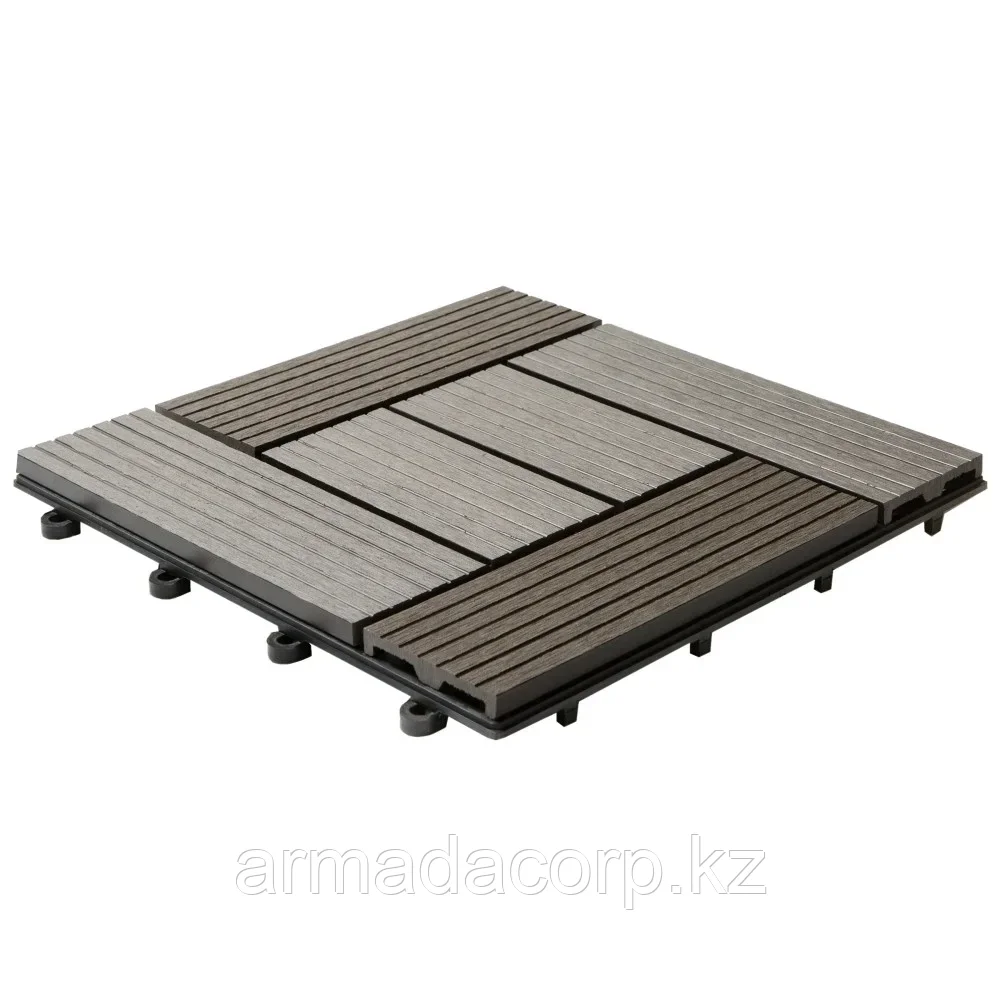 Садовый паркет CM Garden Classic 30х30 см текстура вельвет, цвет WENGE (Венге), 11 шт.