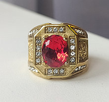 Перстень с камнем ''Golden'' позолота
