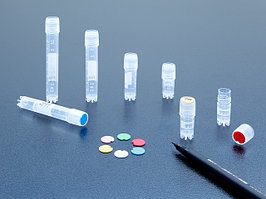 Маркеры голубые для вкладывания в крышки криопробирок, PP, стерильные.