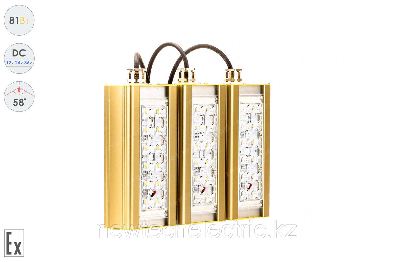 Низковольтный светодиодный светильник Прожектор Взрывозащищенный GOLD, консоль K-3 , 81 Вт, 58° - фото 1 - id-p3711991