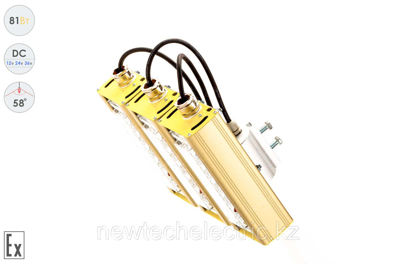 Низковольтный светодиодный светильник Прожектор Взрывозащищенный GOLD, консоль K-3 , 81 Вт, 58° - фото 5 - id-p3711991