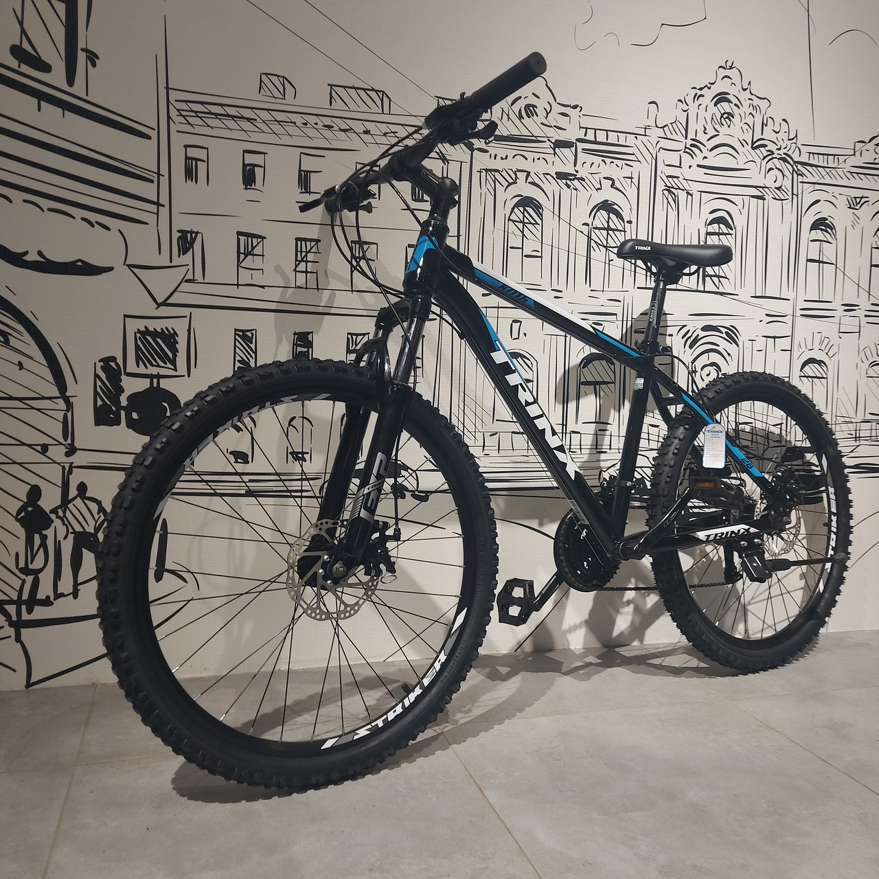 Mtb Велосипед Trinx "K016" 17" рама. 26" колеса. Скоростной. Горный. Черный.