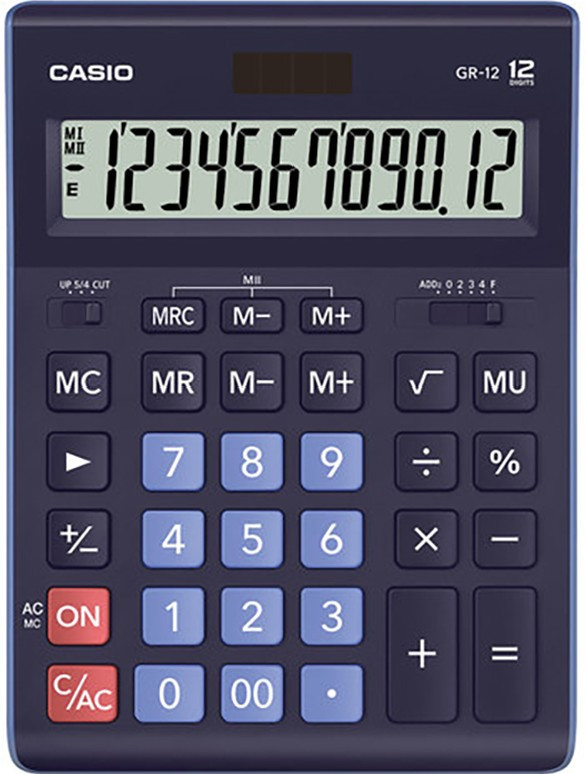 Калькулятор настольный Casio GR-12-BU-W-EP