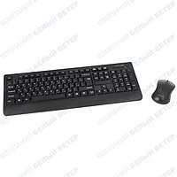 Клавиатура Delux DLD-6091OGB, Wireless, 1хAAA, mouse 2xAAA, Black + мышь
