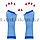 Перчатки Сетка длинные без пальцев (синие), фото 2