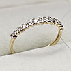 Золотое кольцо с фианитами 0,93 гр. 585 проба, 16,5 размер, фото 5