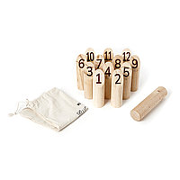 Деревянная игра Финские кегли VINGA, коричневый; , Длина 38 см., ширина 30 см., высота 8 см., диаметр 0 см.,