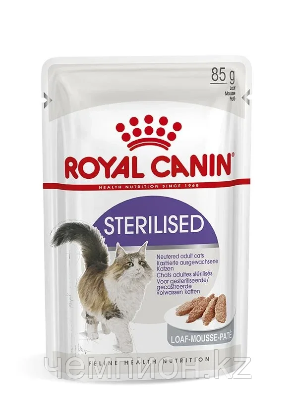 Royal Canin Sterilised in Loaf, влажный корм для стерилизованных кошек в паштете, уп.12*85гр. - фото 1 - id-p107794361
