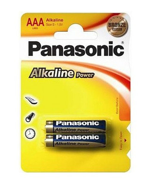Panasonic LR03REB/2BPR Батарейка щелочная Alkaline Power ААА/2B - фото 1 - id-p107798013