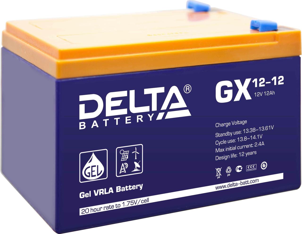 Аккумулятор Delta GX 12-12 - фото 1 - id-p107790711