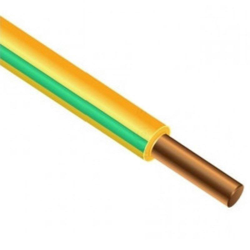 Кабель ПуВ (ПВ-1) 1х4,0 ГОСТ желто-зеленый TDM (SQ0124-0231) - фото 1 - id-p107792415
