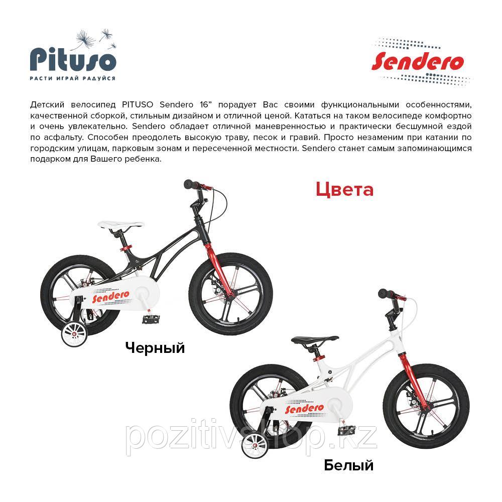 Велосипед двухколесный Pituso Sendero 16 Black - фото 3 - id-p107798922