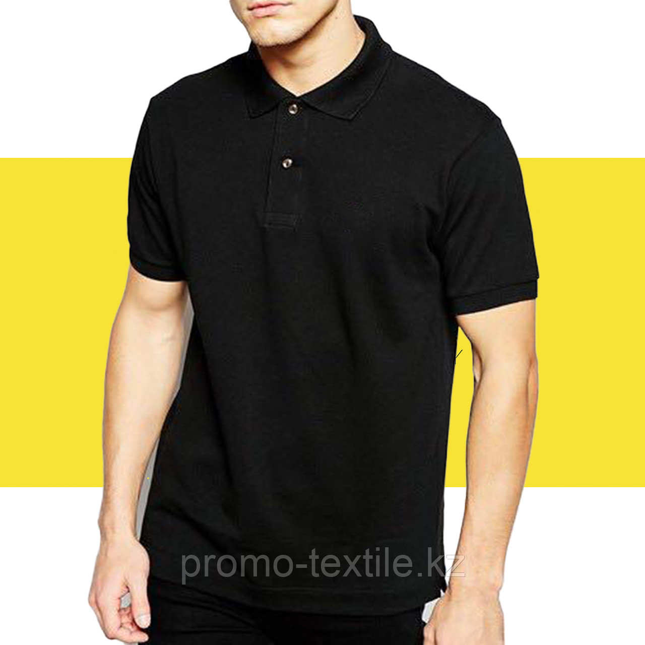 Пошив футболки поло на заказ | Рубашка поло черного цвета (Турция)