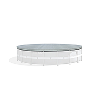 Тент для каркасных бассейнов Deluxe Intex 28041 диаметром 549 см материал тарпаулин цвет серый